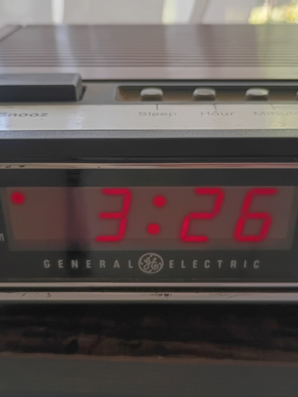 General Electric Vintage Digital Alarm Clock - Red LED